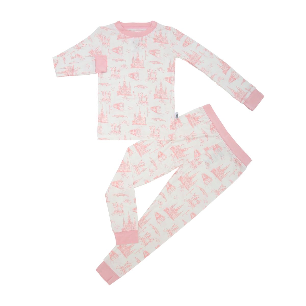 Pink Toile Two Piece Pajama