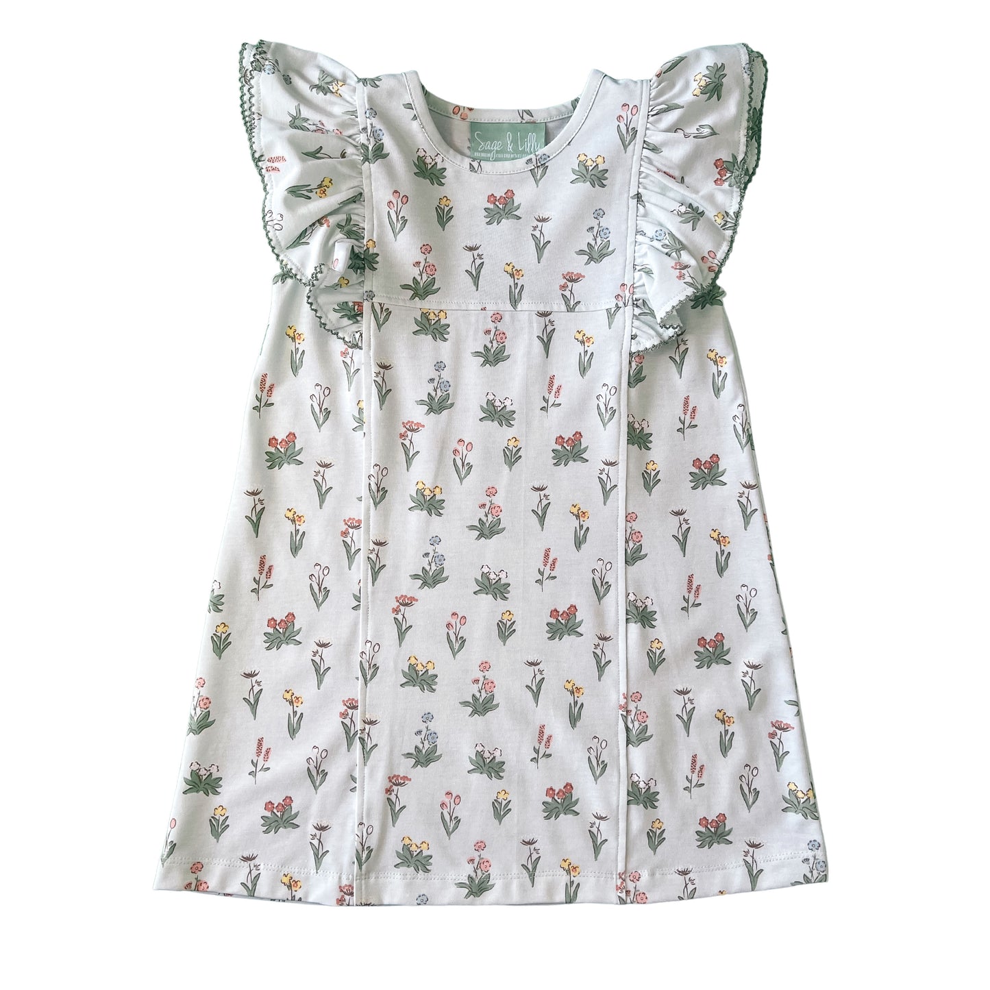 Vintage Floral Ruffle Dress