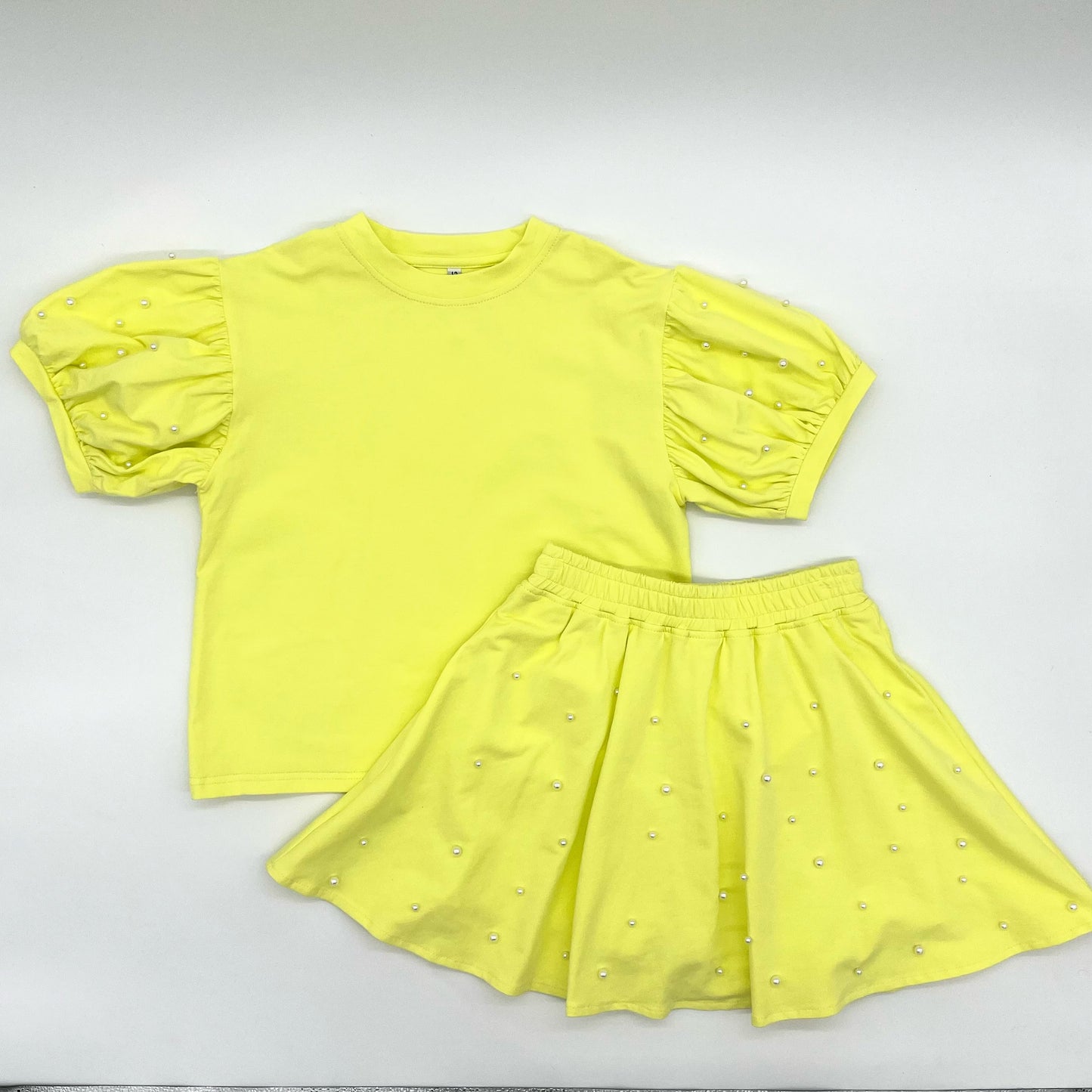 Yellow Pearl Skort Set