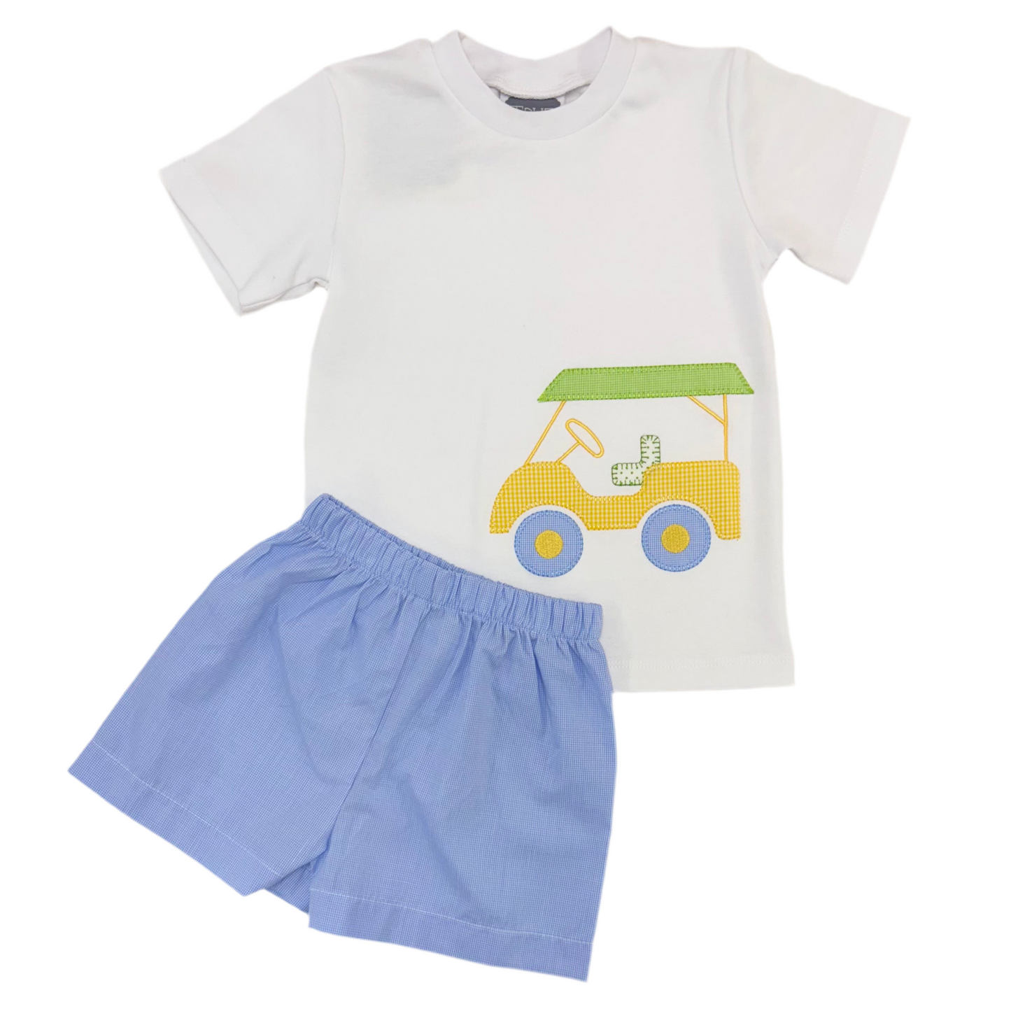 Golf Cart Applique Tee Short Set