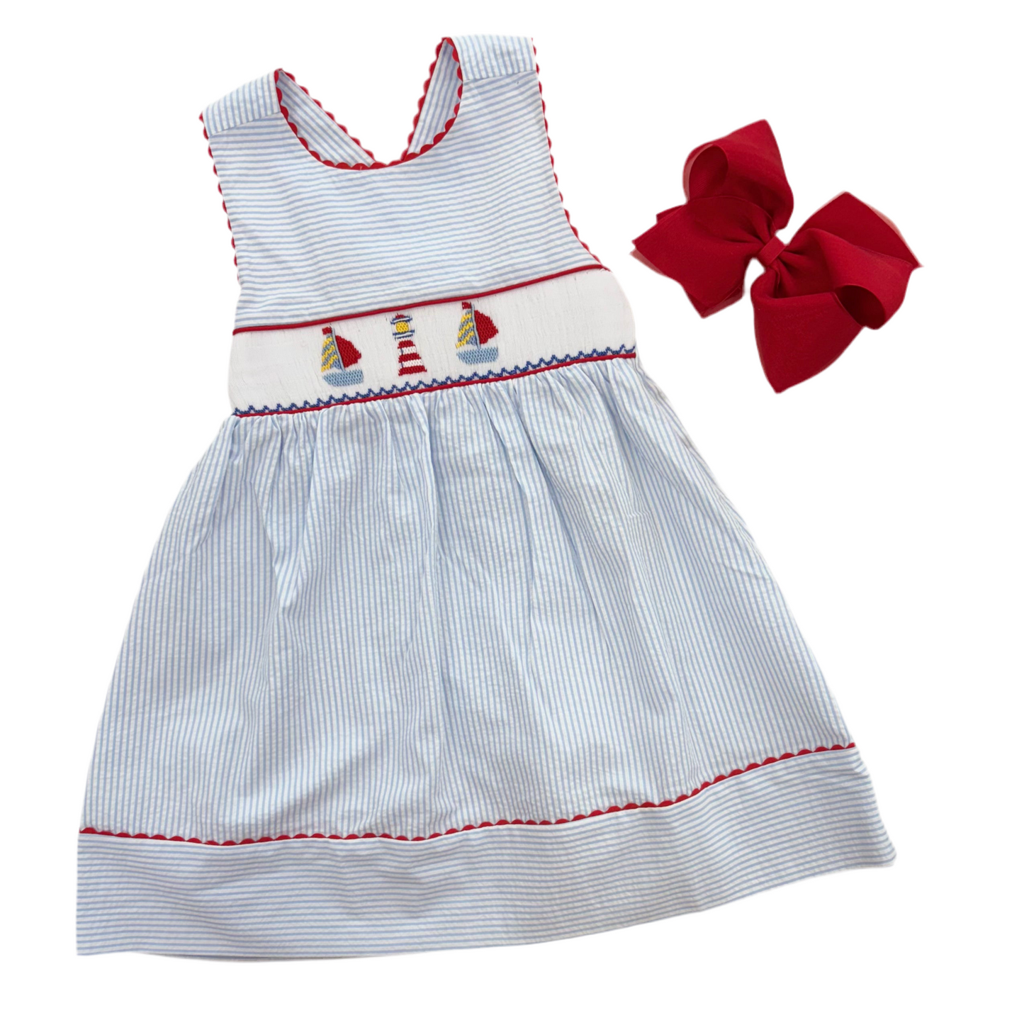 Smocked Sailboat Dress