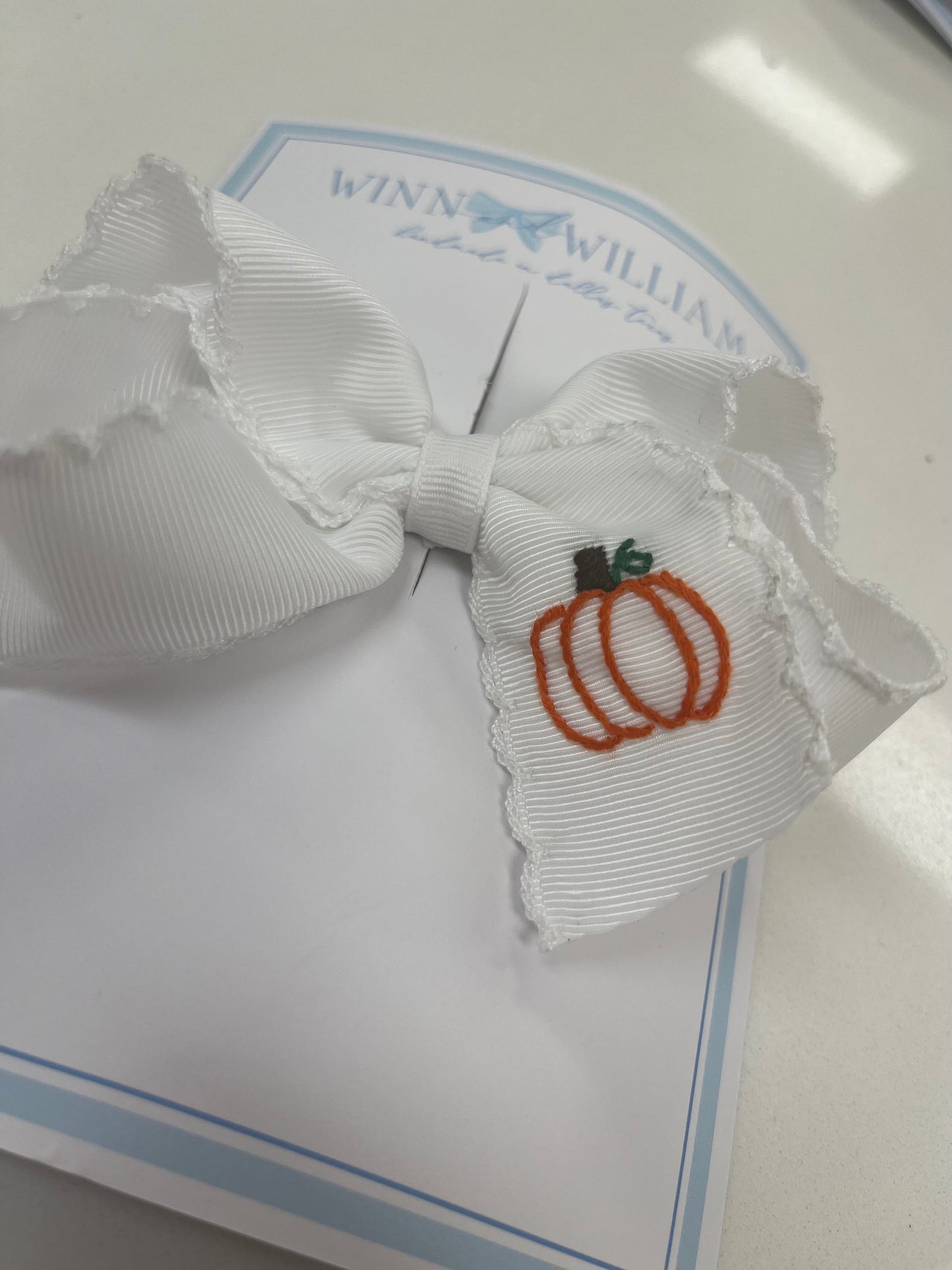 Pumpkin Moonstitch Via Bow