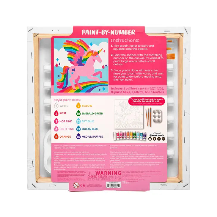 Colorific Canvas Paint by Number Kit - Magic Unicorn