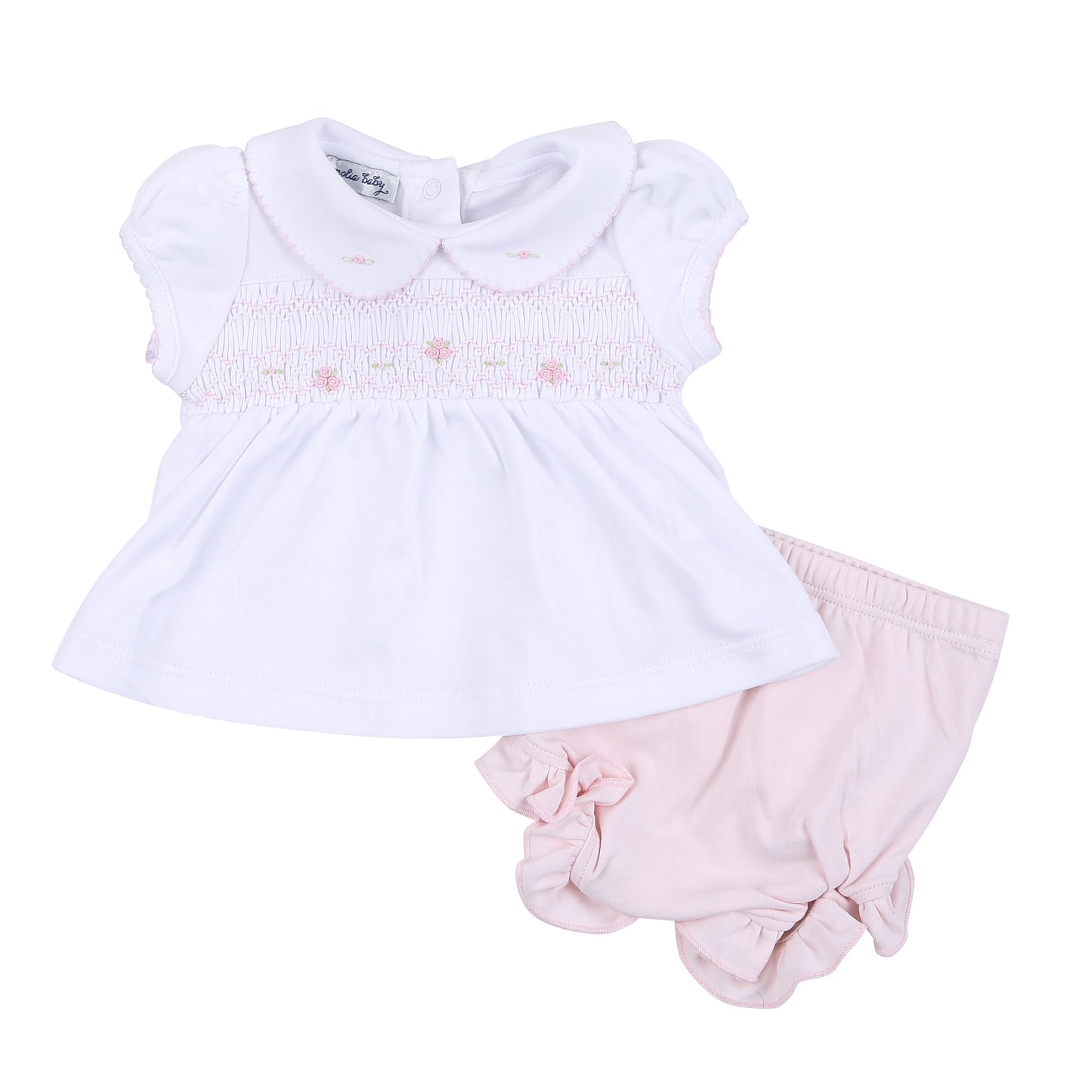 Alice & Andrew Short Sleeve Smock Diaper Set