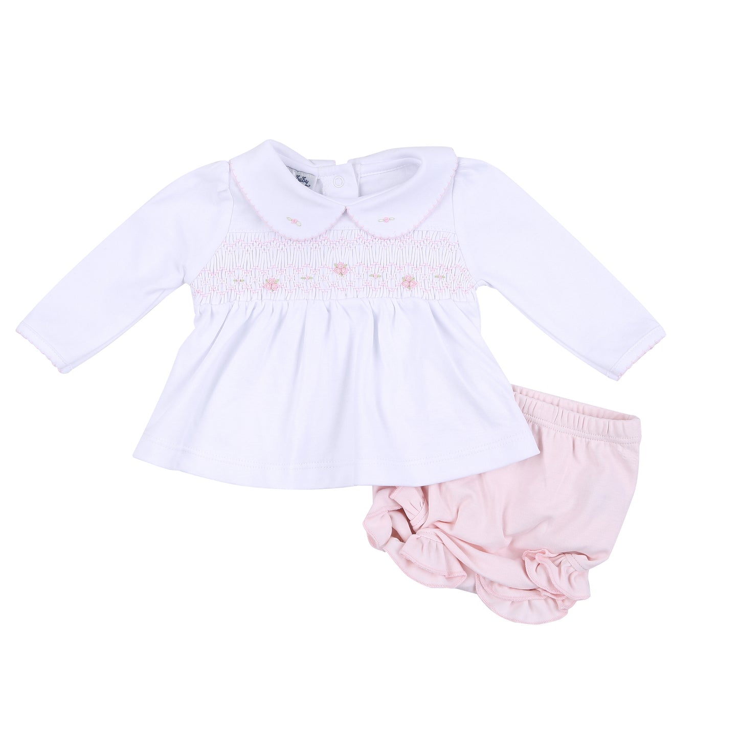 Alice & Andrew Long Sleeve Smock Diaper Set