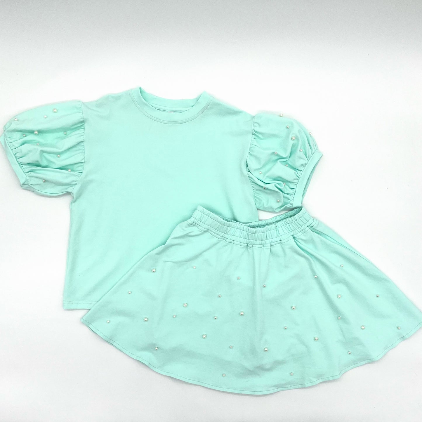 Mint Pearl Skort Set
