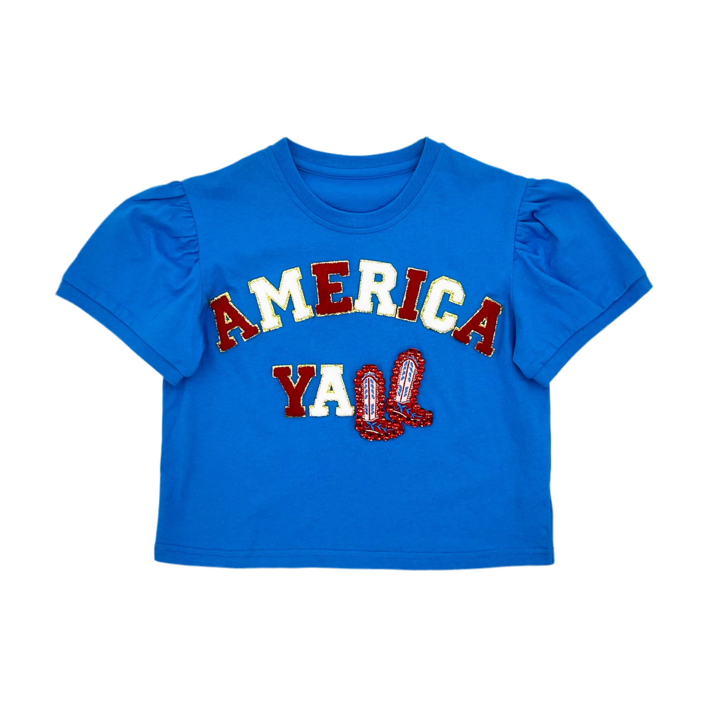 America Y’all Puff Sleeve Top