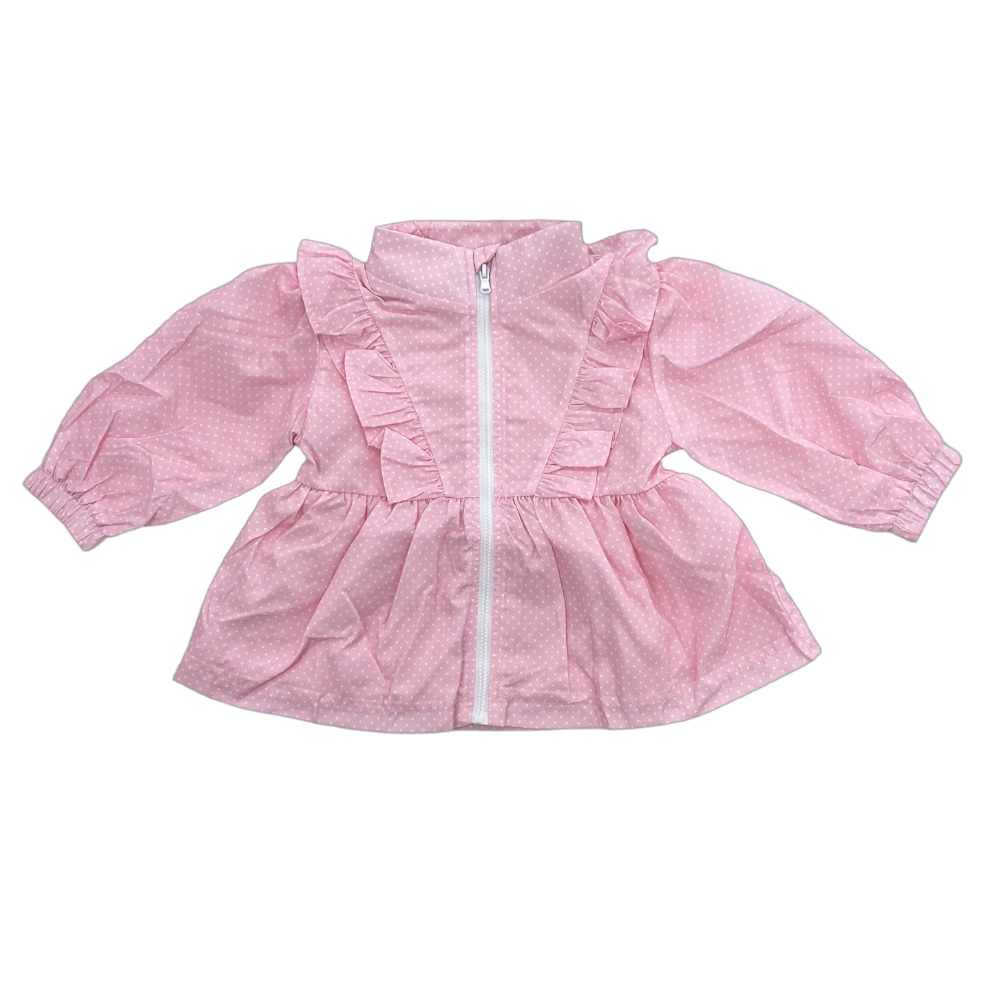 Pink Ruffle Dot Wind Jacket