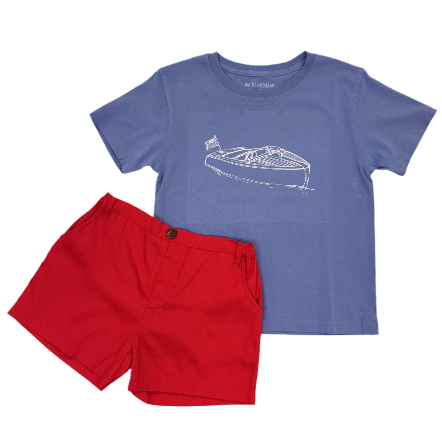 Blue Wooden Boat T-Shirt