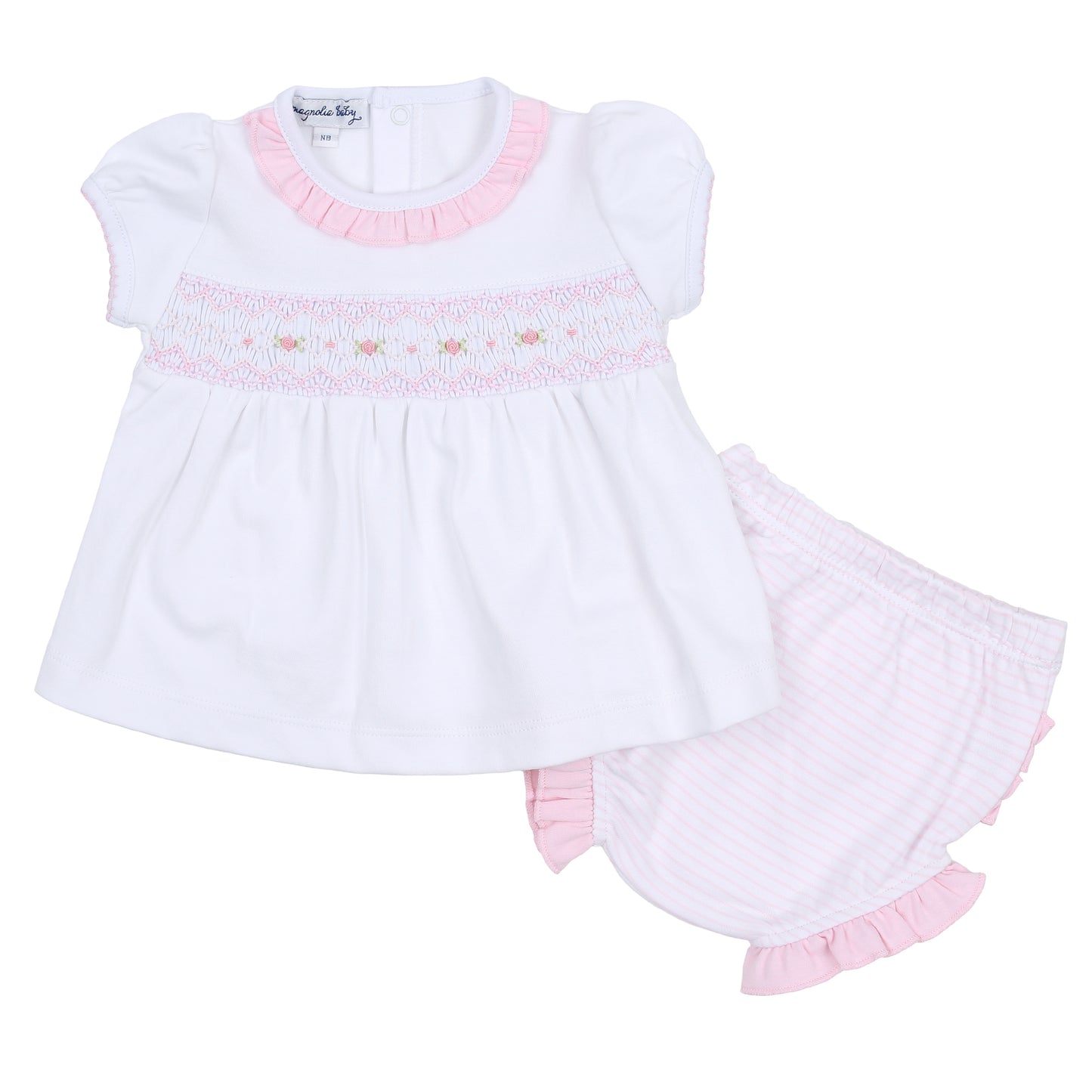 Katie & Kyle Pink Ruffle Diaper Set