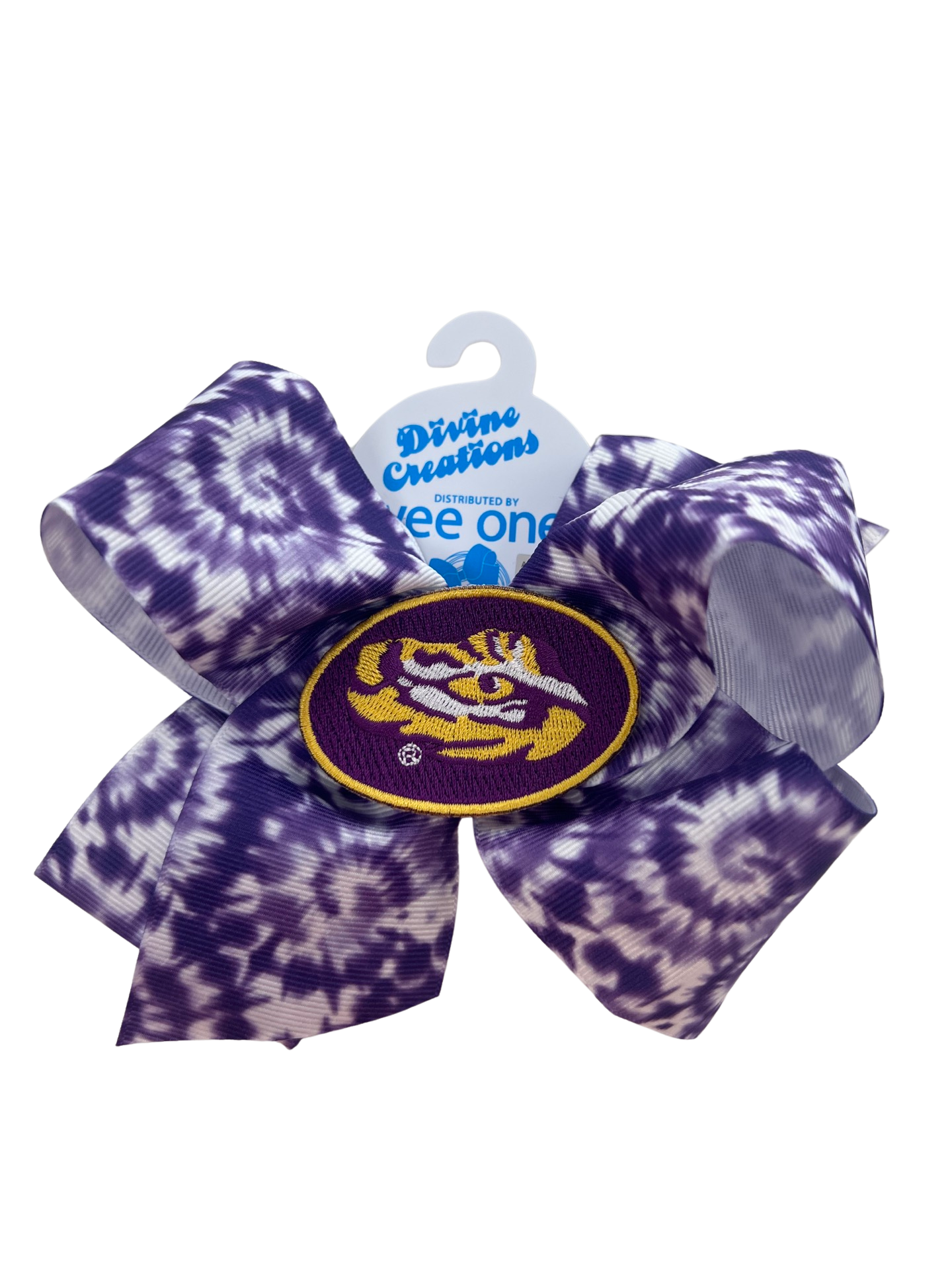 King Tie Dye LSU Bow