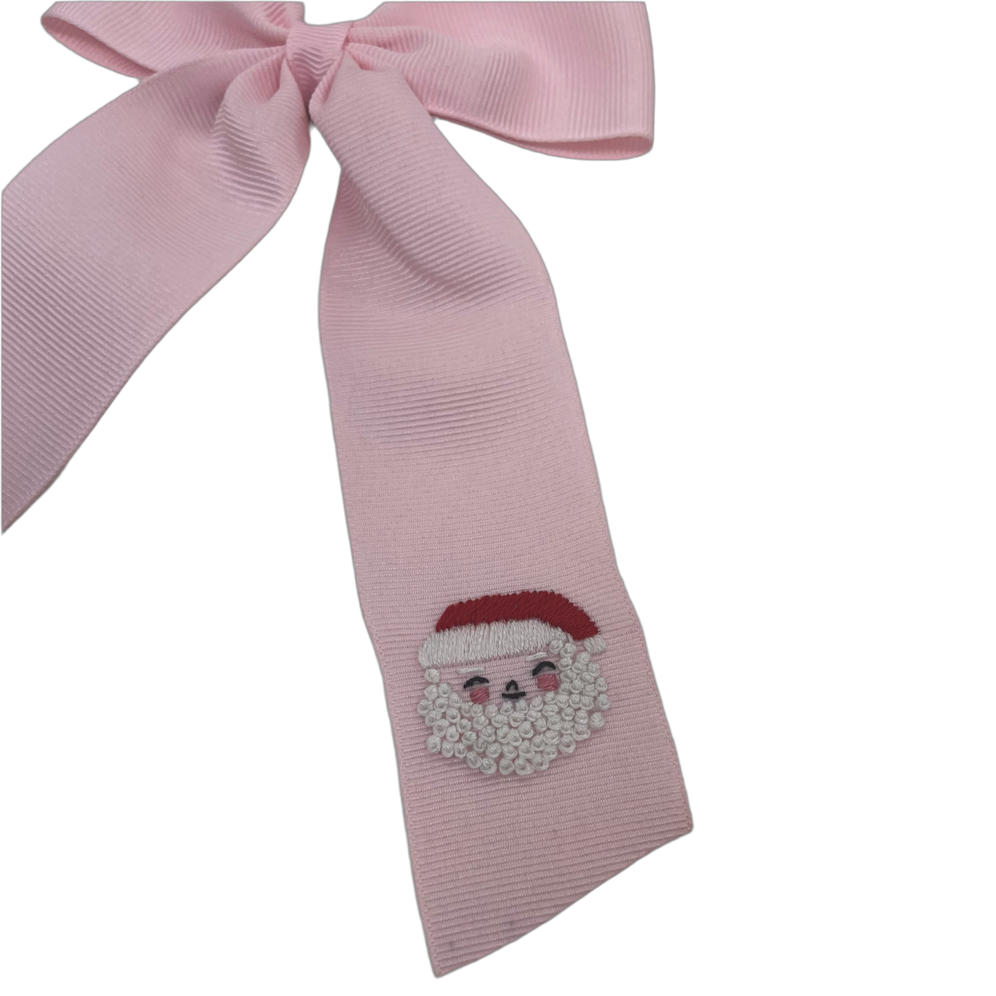 Pink Santa Long Tail Bow