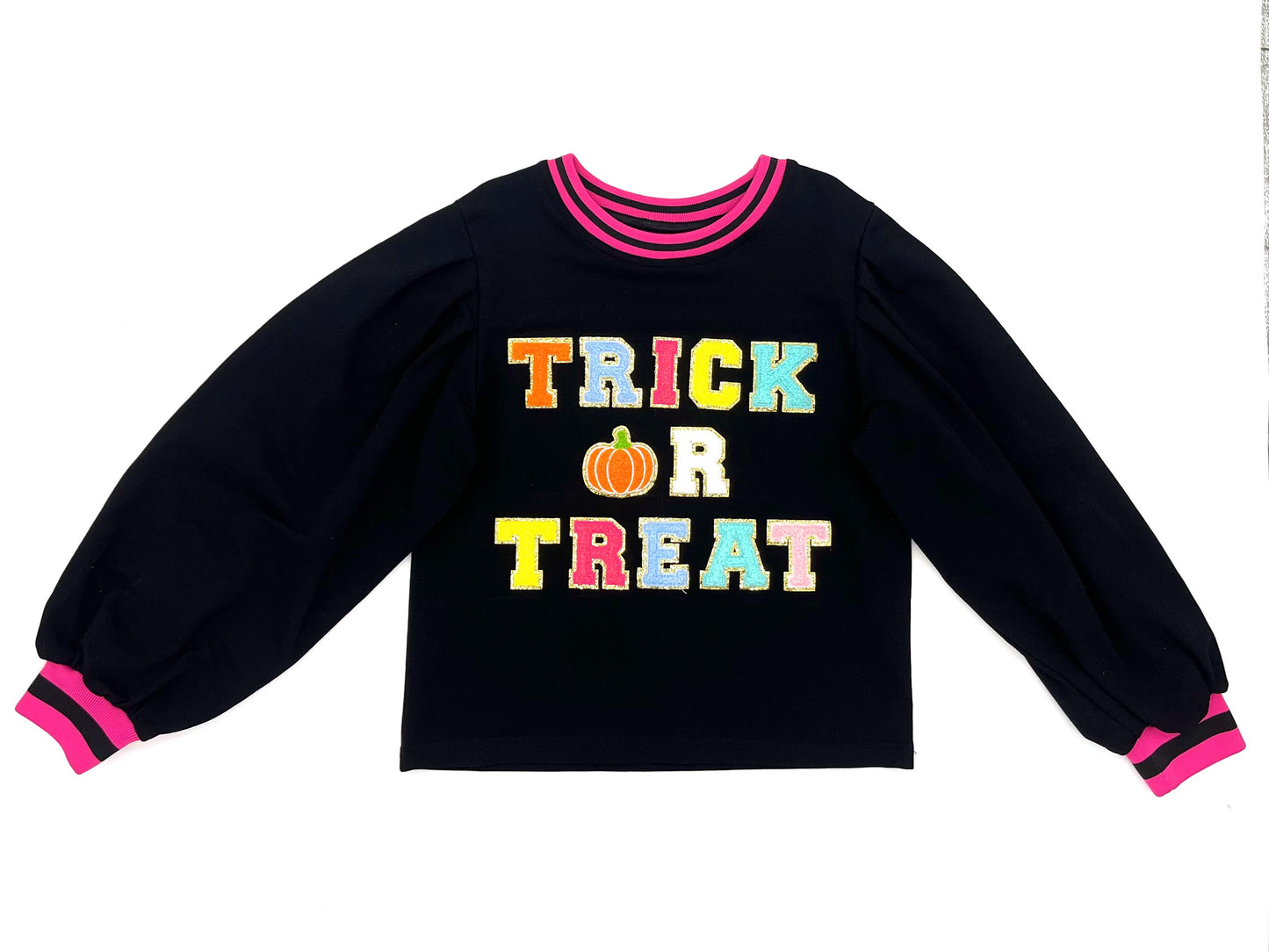 Trick or Treat Puff Sleeve Sweatshirt