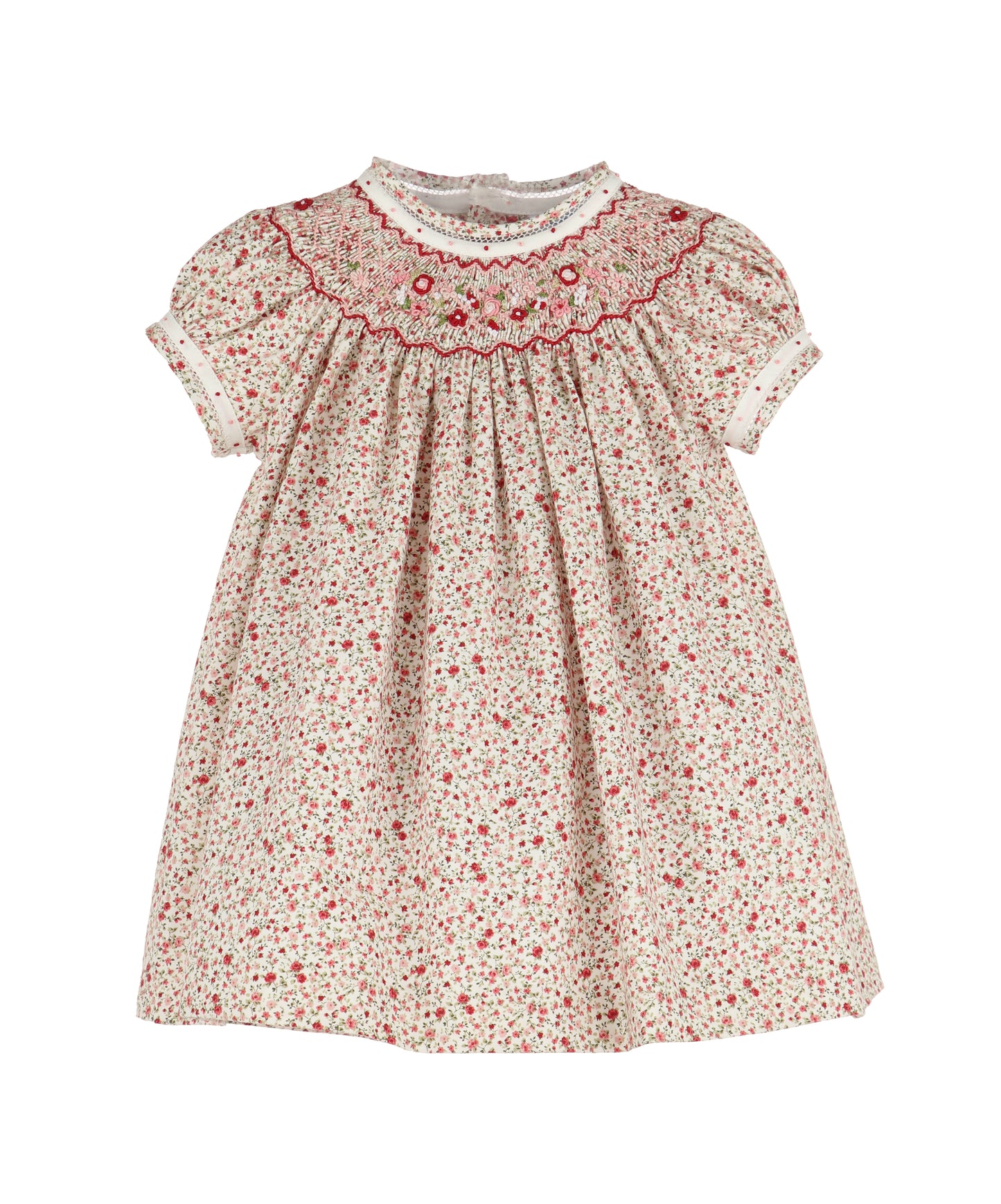 Berry Garland Smock Bishop Dress