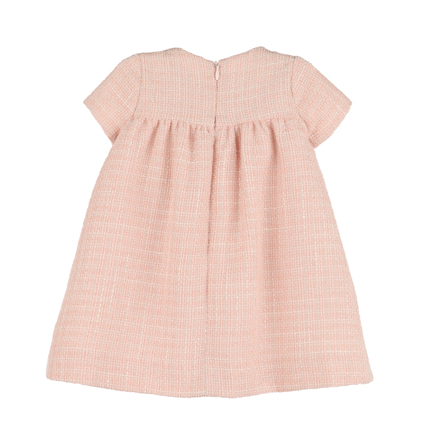 Pink Embroidery Tweed Float Dress