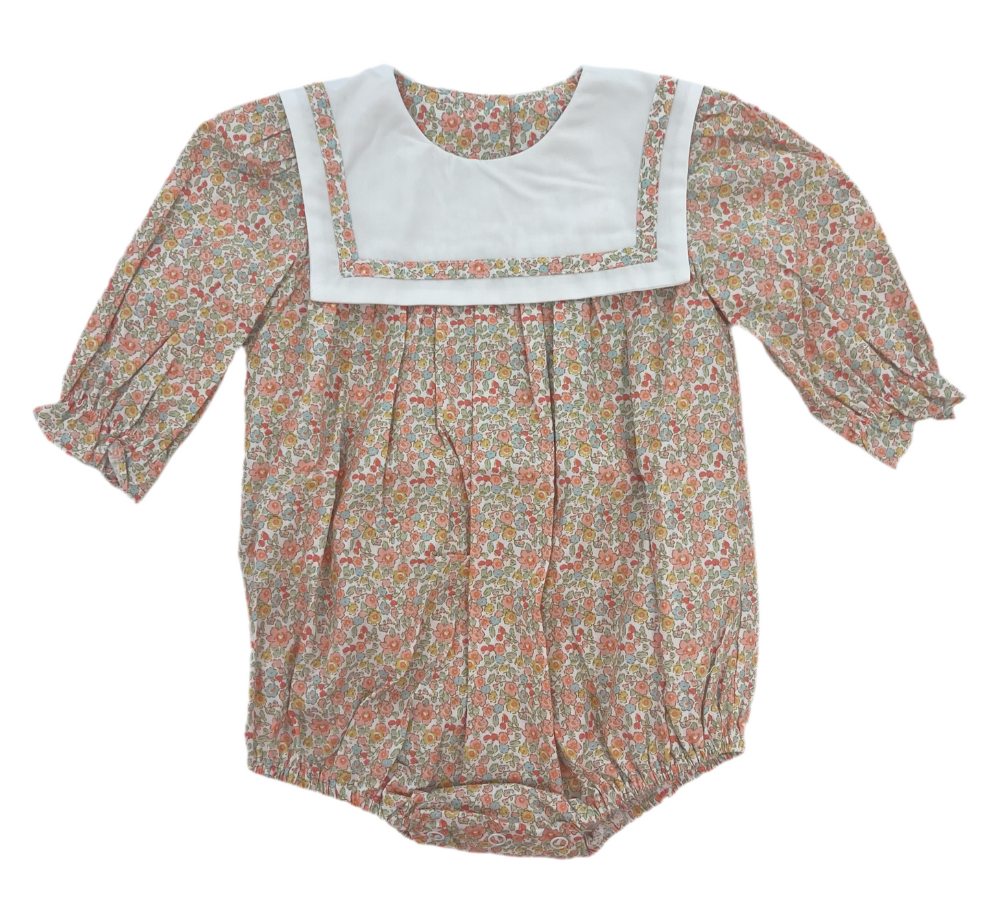 Peach Floral Collar Bubble