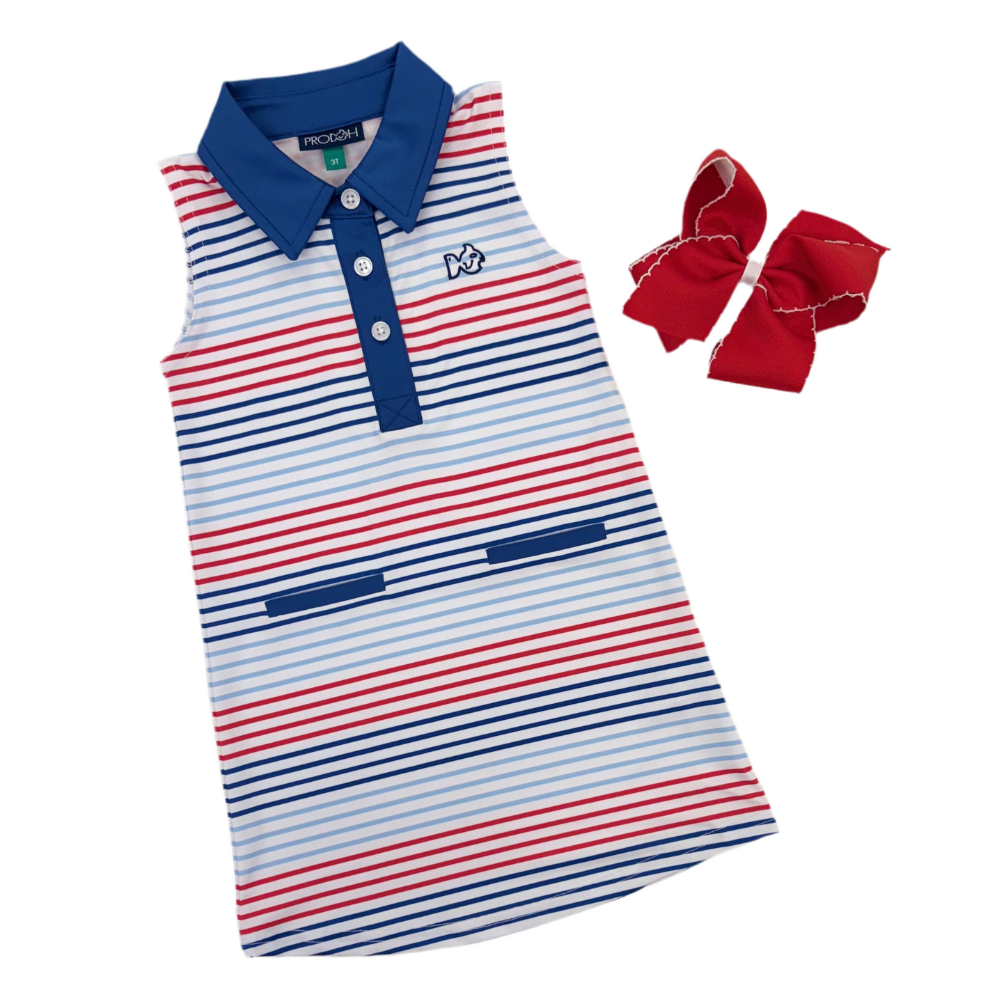 Americana Stripe Polo Dress