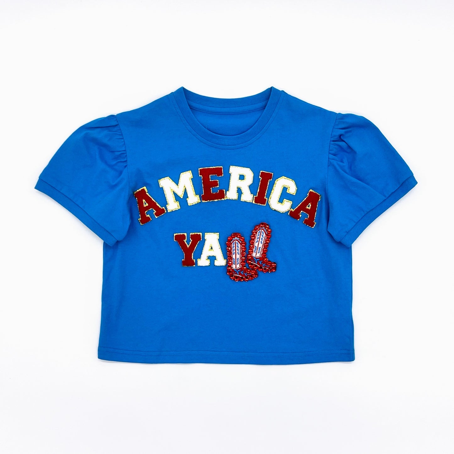 America Y’all Puff Sleeve Top