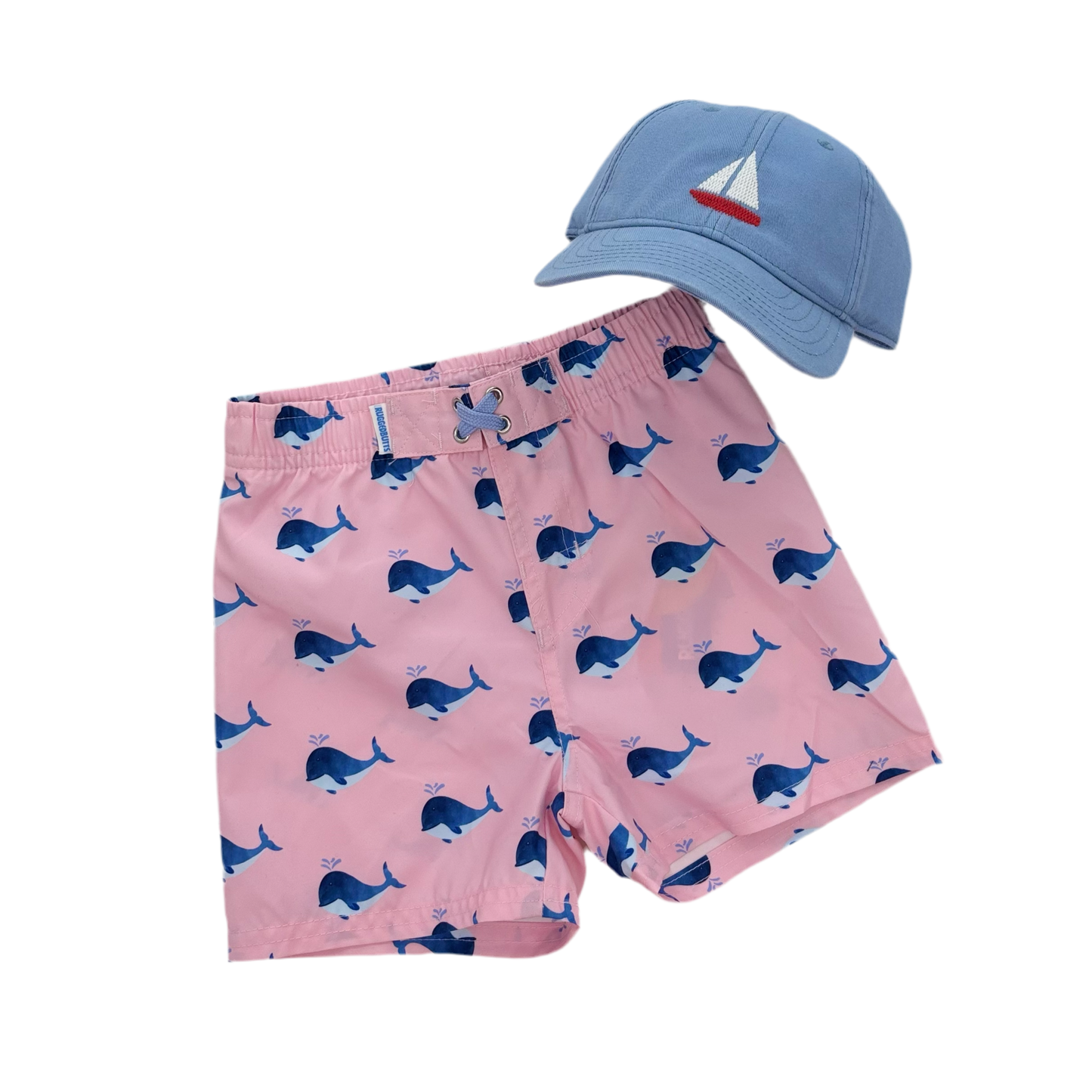 Pink Whale Swim Trunks