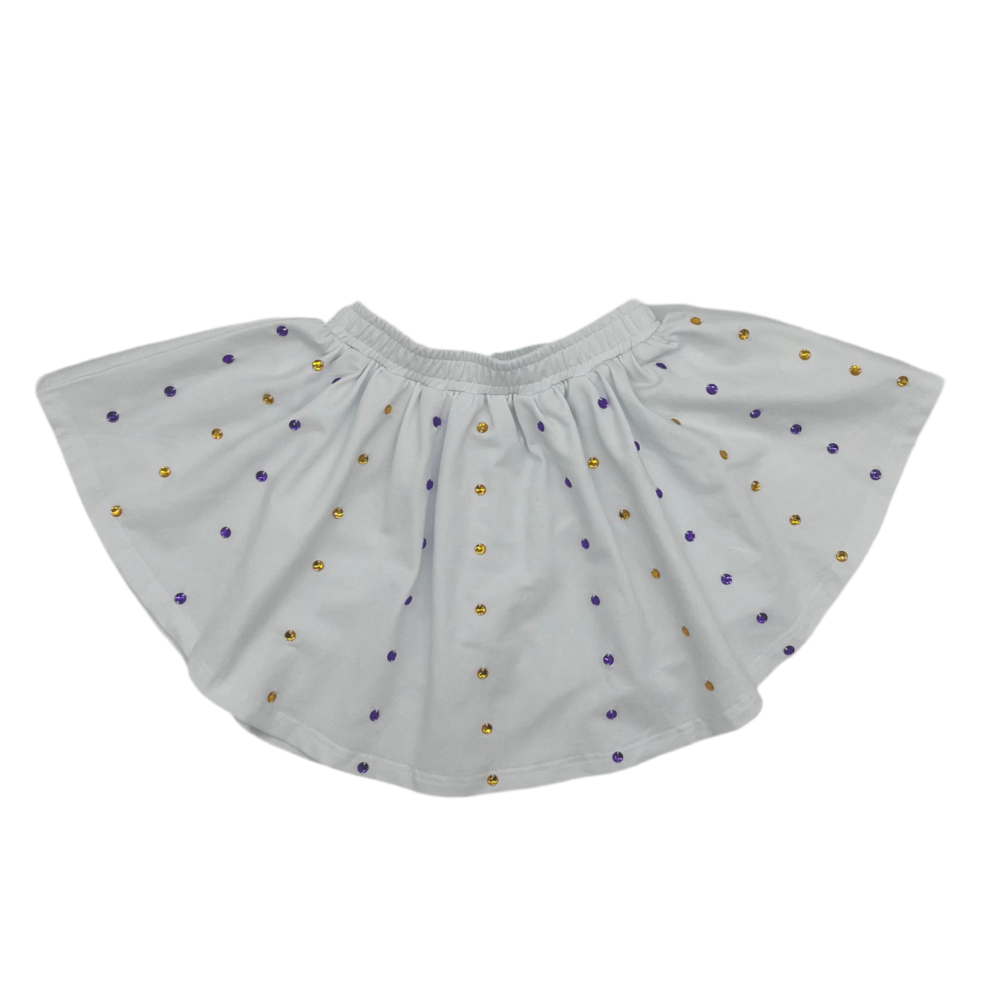 Purple & Gold Stoned Skirt Set