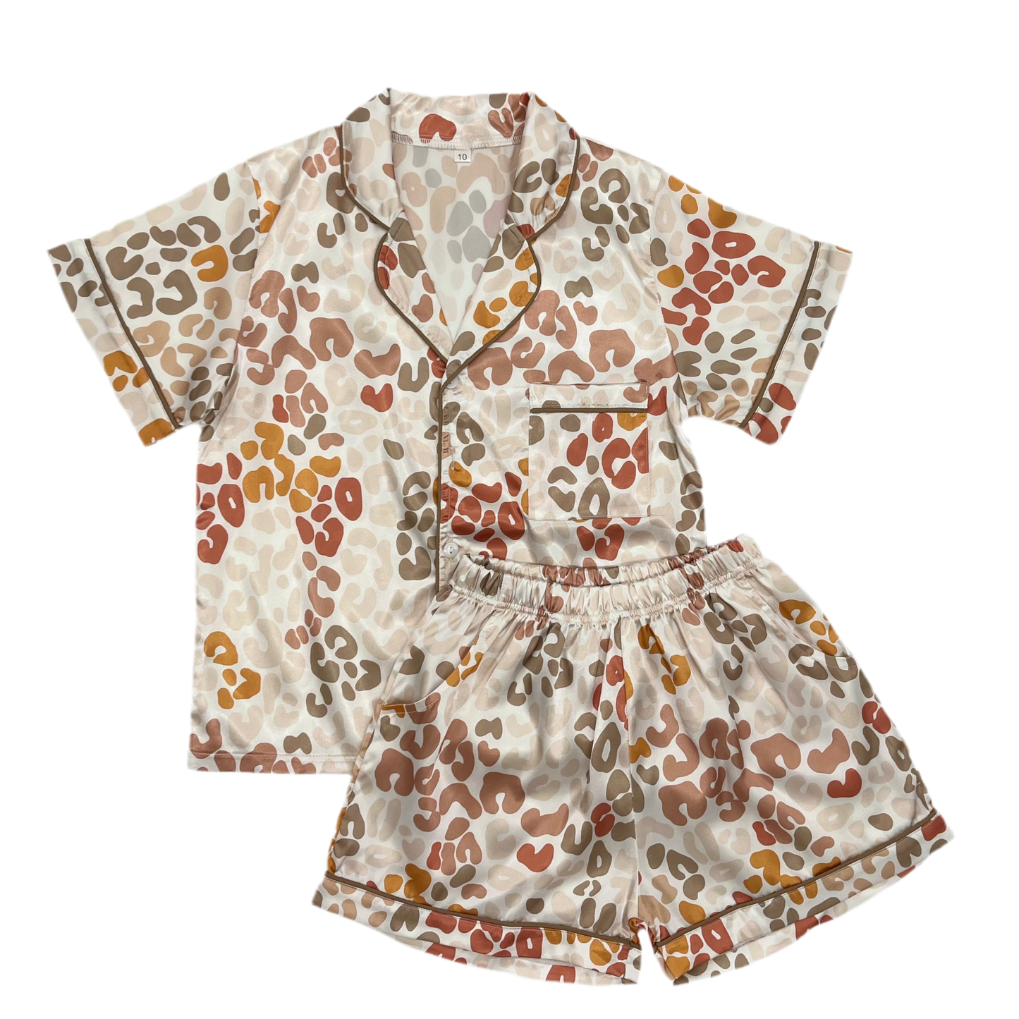 Leopard Satin PJ Set