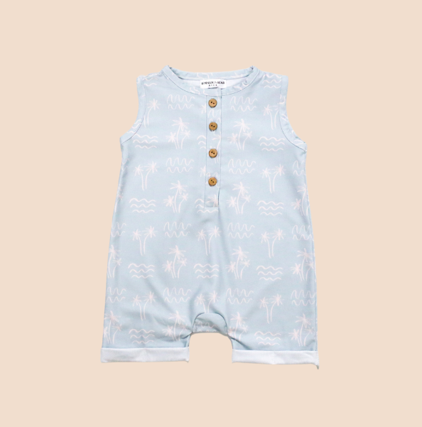 Palm Waves Sleeveless Shortall
