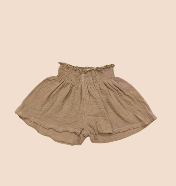 Mocha Smocked Short