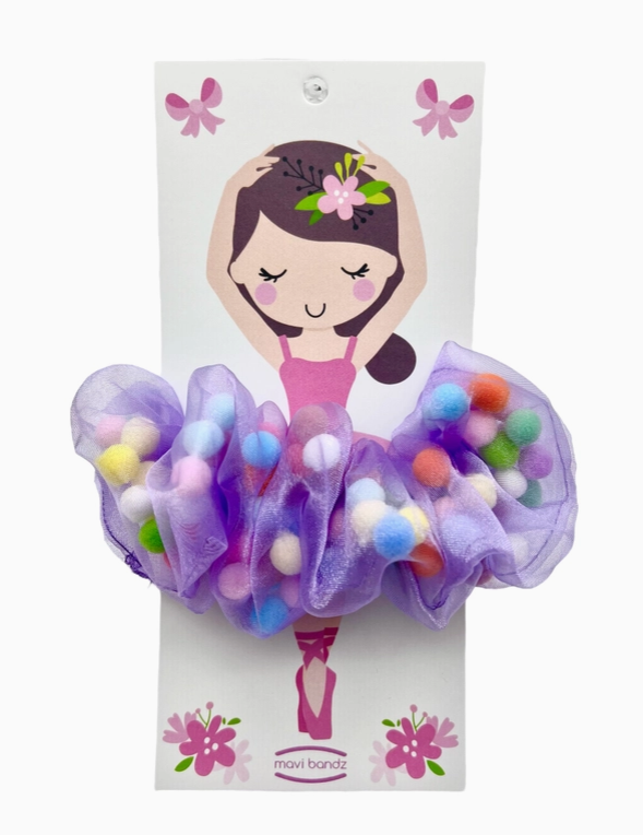 Ballerina Pom Scrunchie