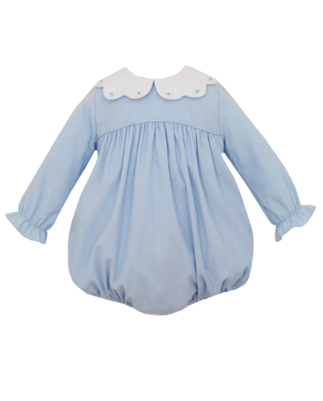 Lt. Blue Corduroy Scallop Bubble