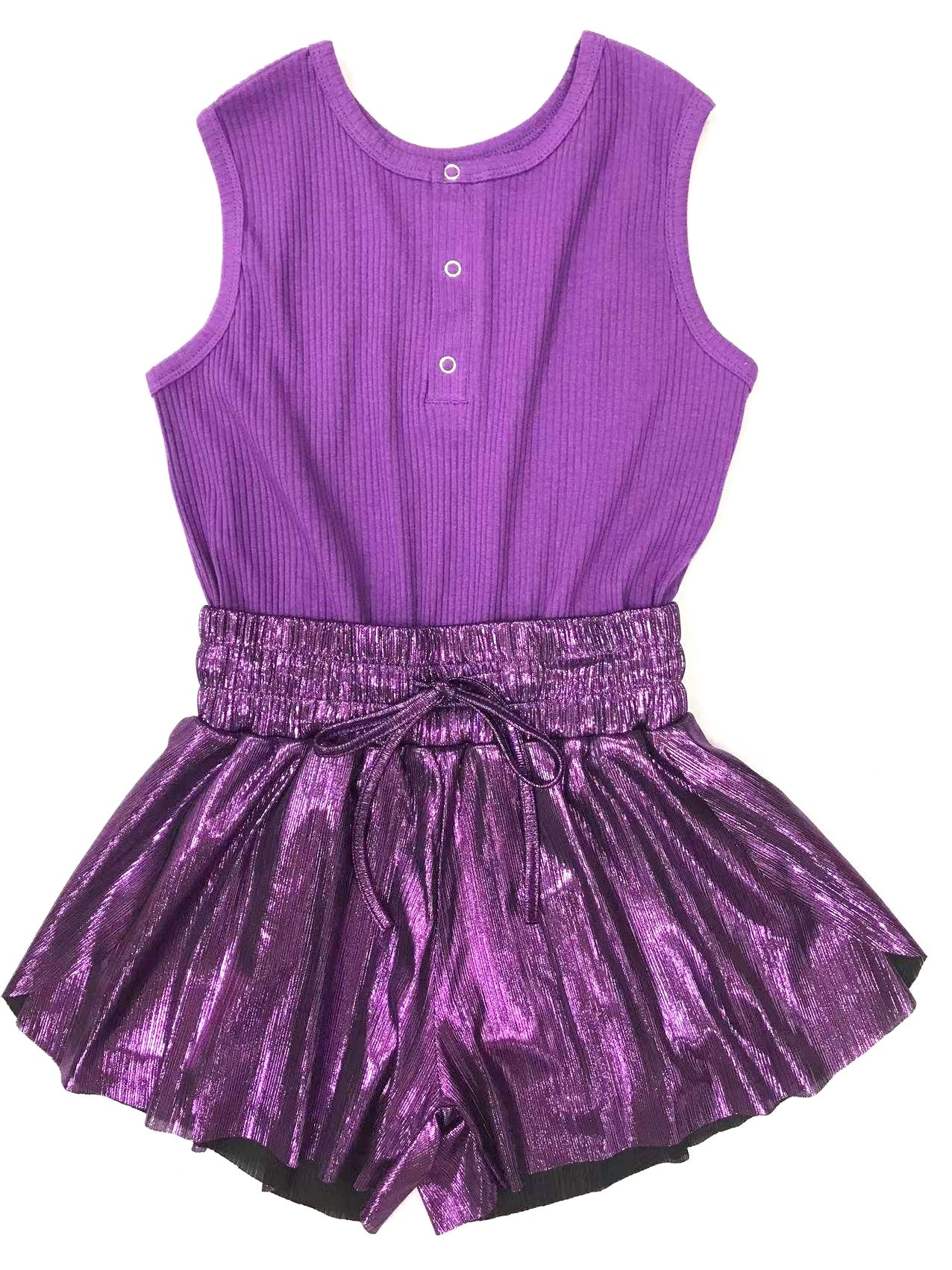 Purple Athletic Romper