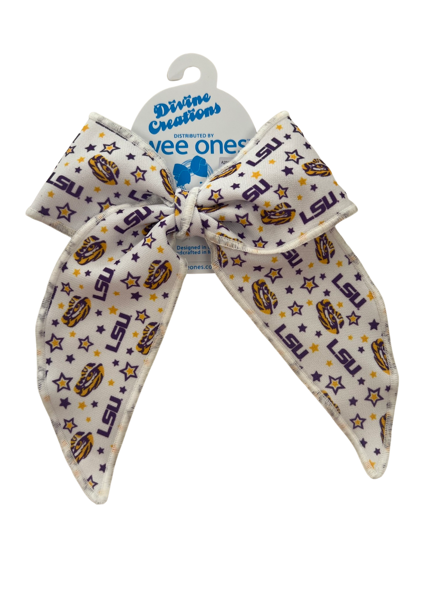 LSU Small Printed Tie Bow