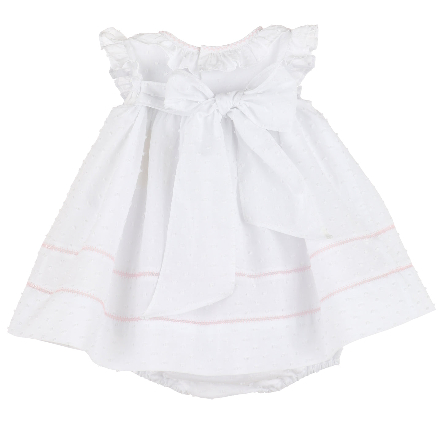 White Dotted Ruffle Float
