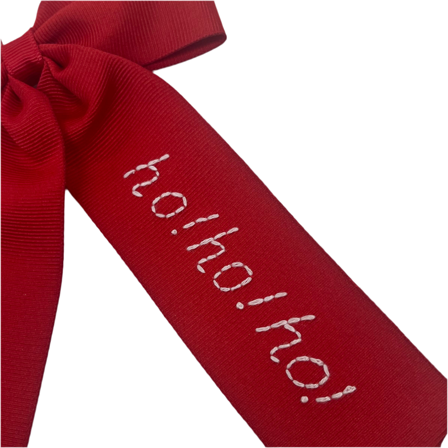Red HoHoHo Long Tail Bow