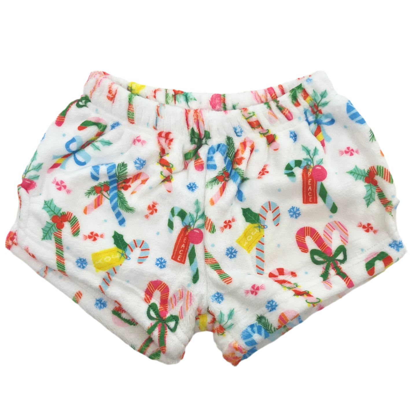 Candy Cane Plush Shorts