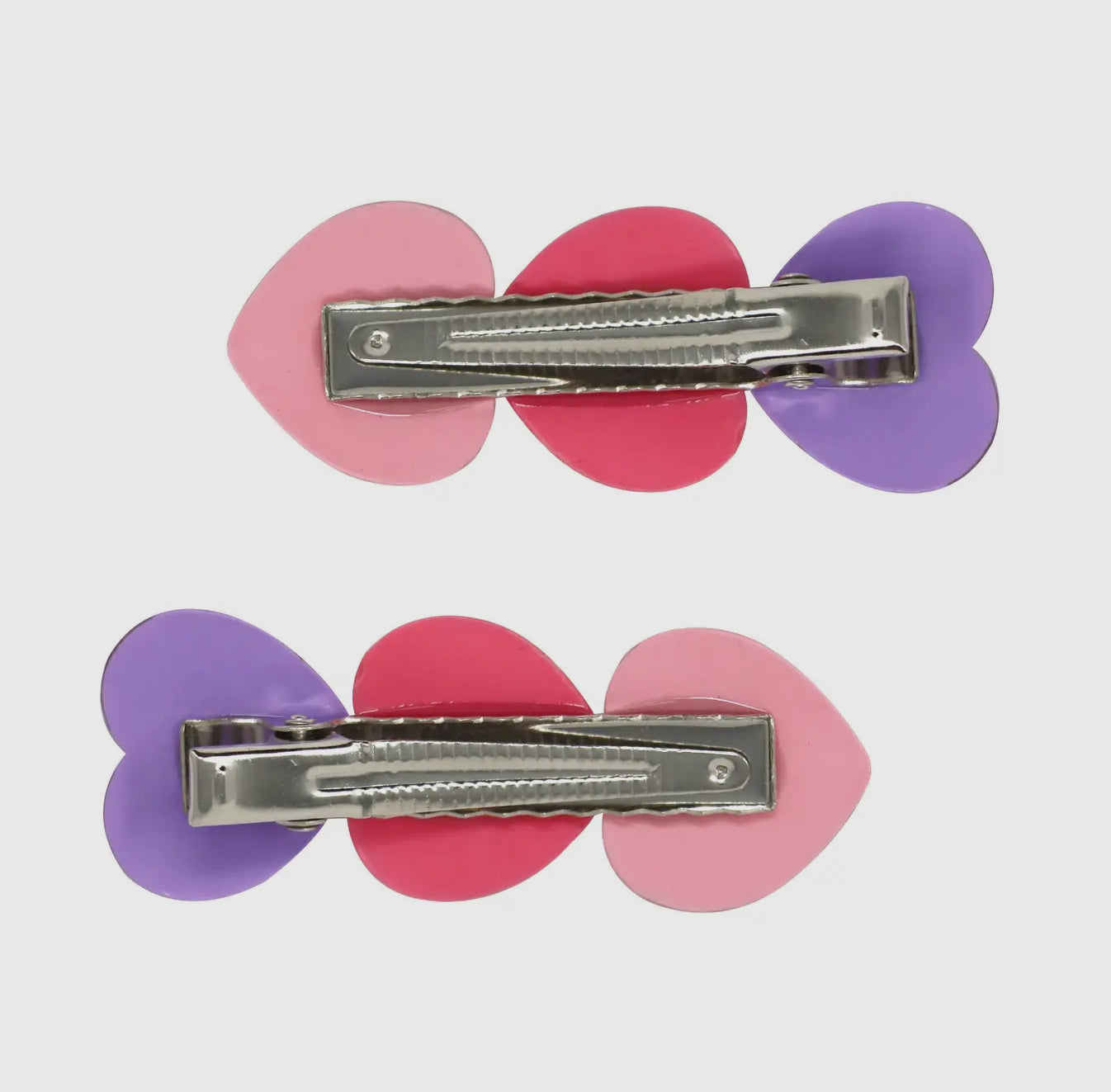 Glitter Hearts Alligator Hair Clips