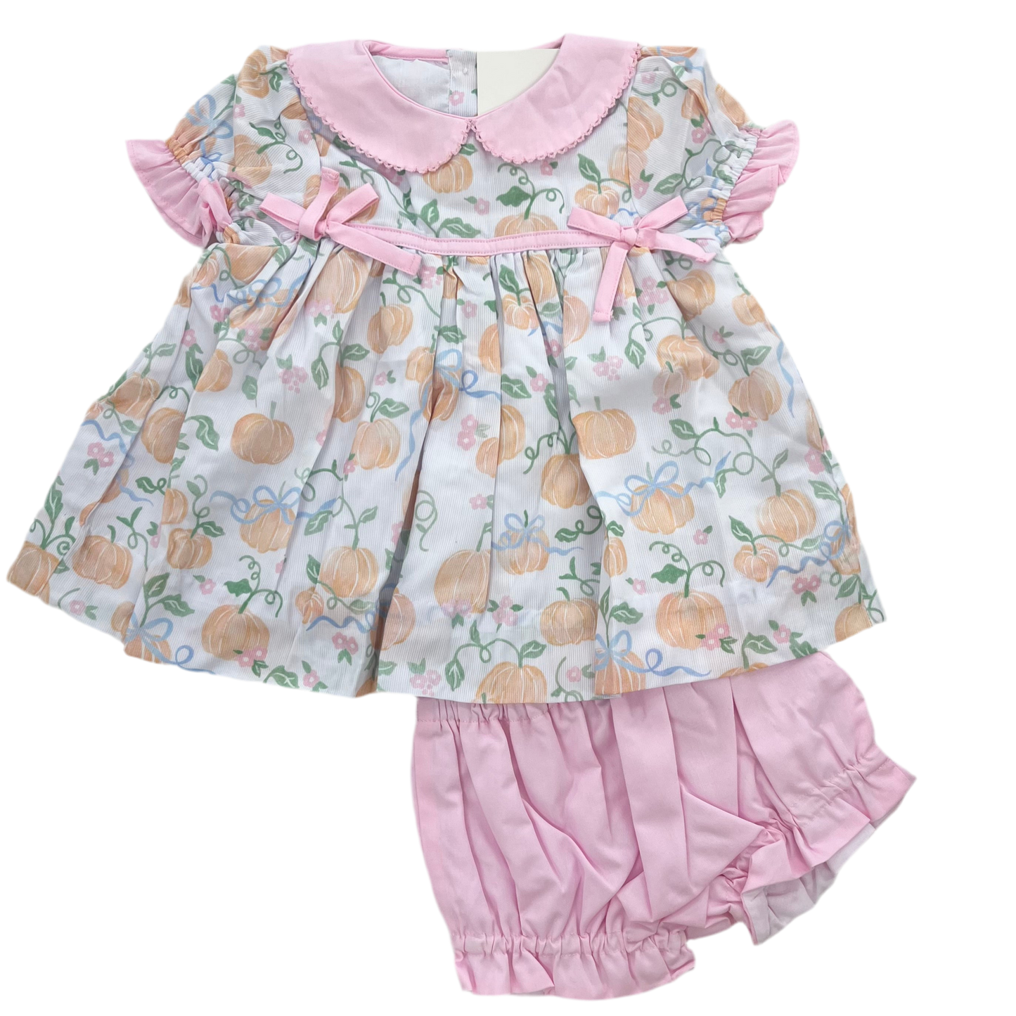 Clara Pumpkin Curls Bloomer Set