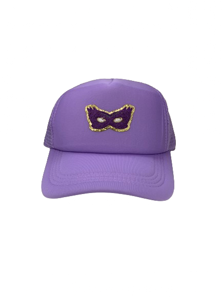Mardi Gras Mask Patch Trucker Hat