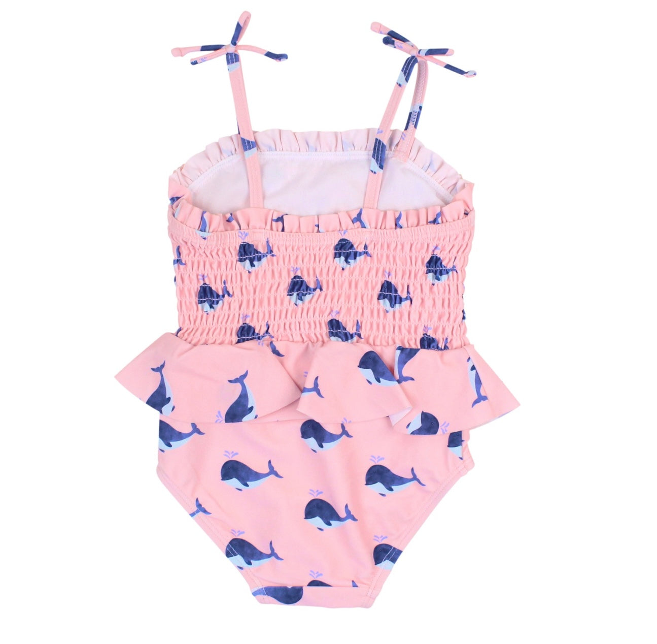 Pink Whale Peplum Smocked One Piece
