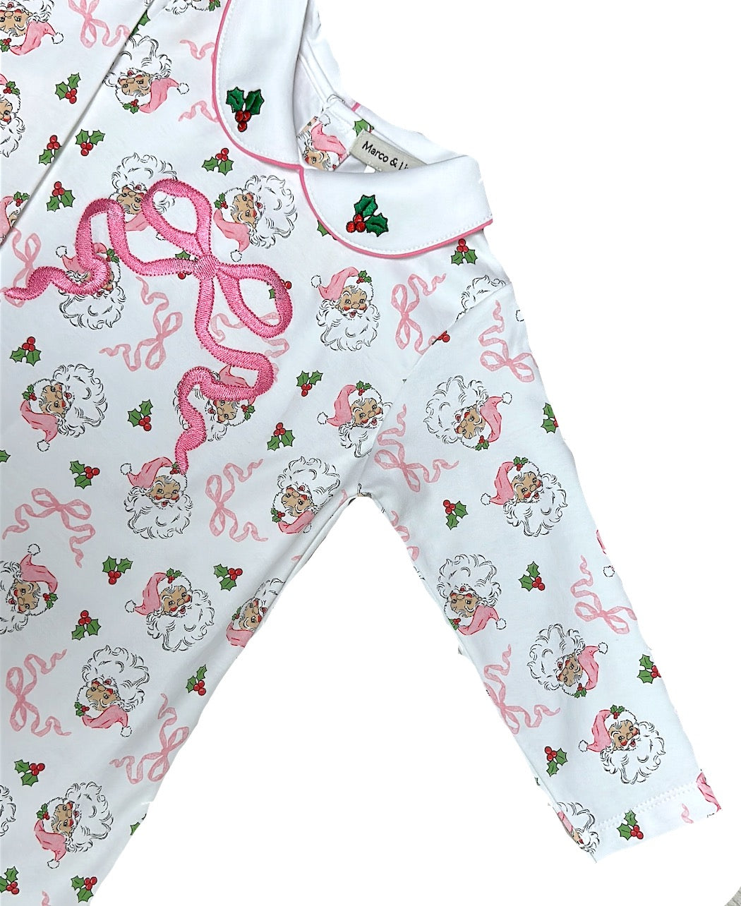 Santa Pink Bow Dress