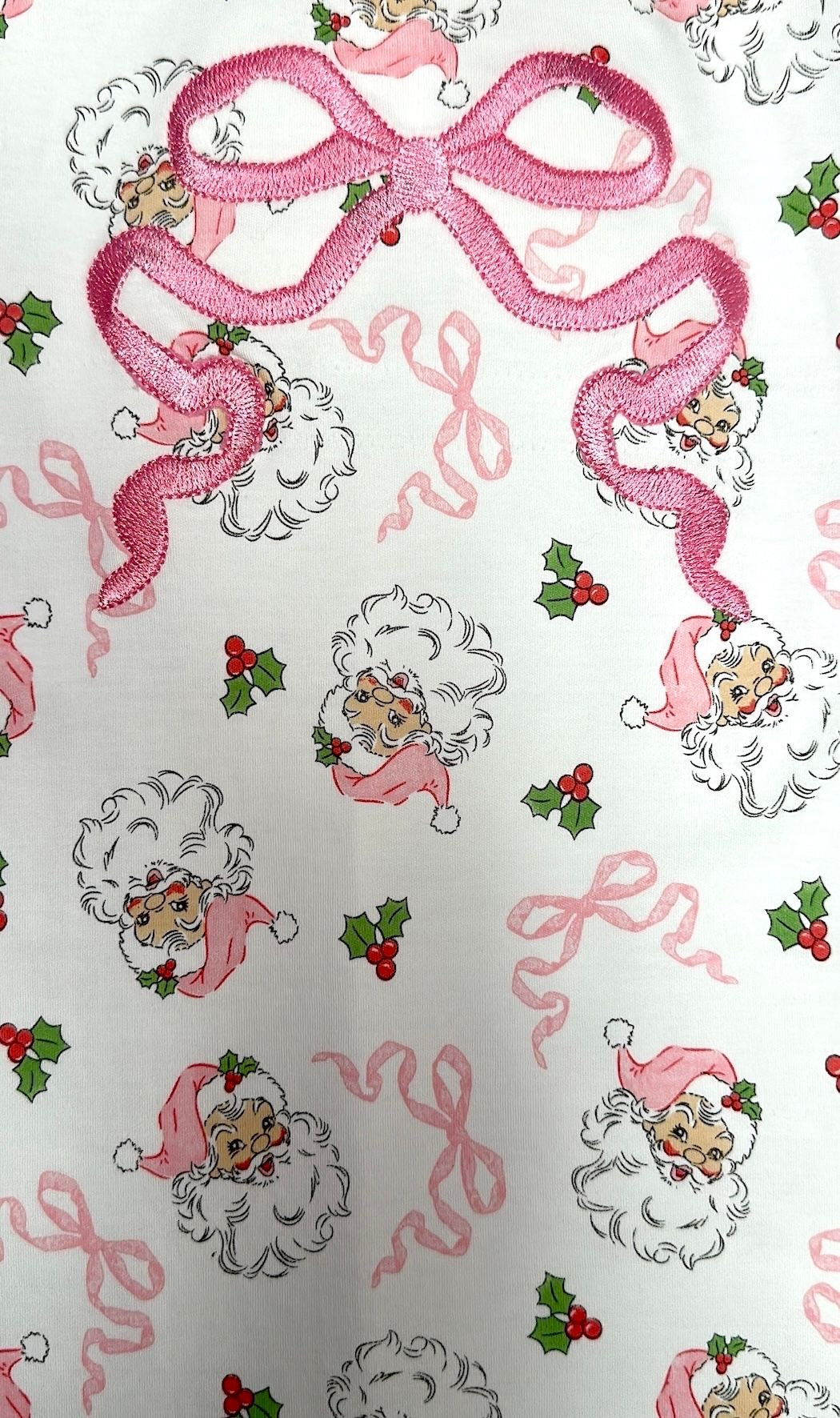 Santa Pink Bow Dress