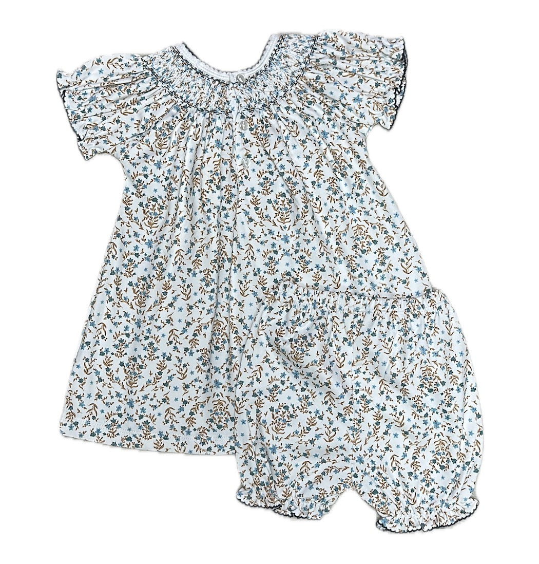 Blue Floral Hand Smock Bishop
