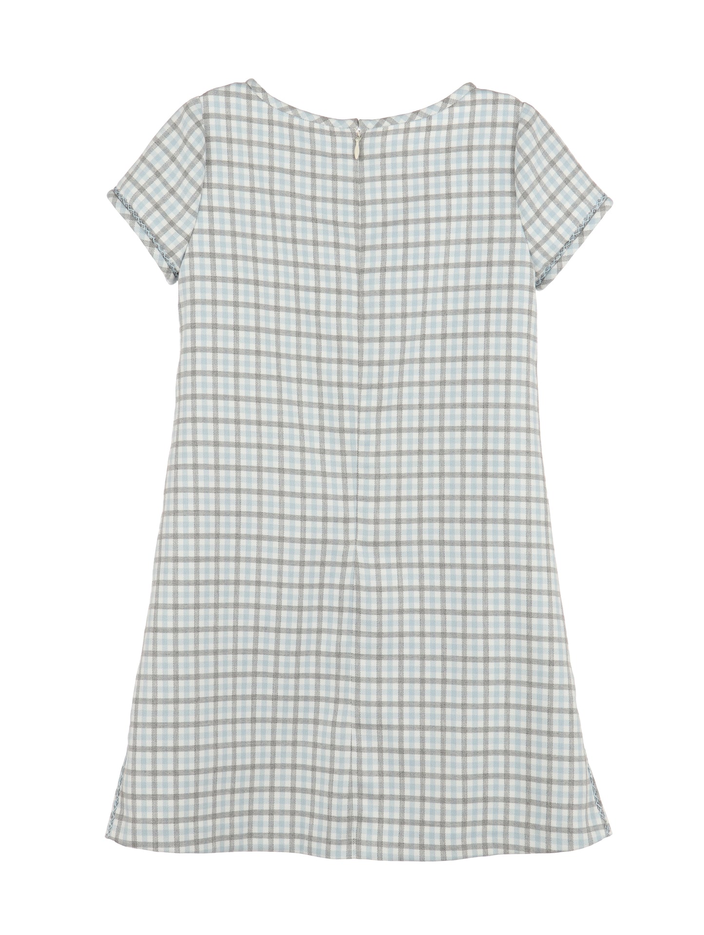 Gingham Check Stitches Shift Dress