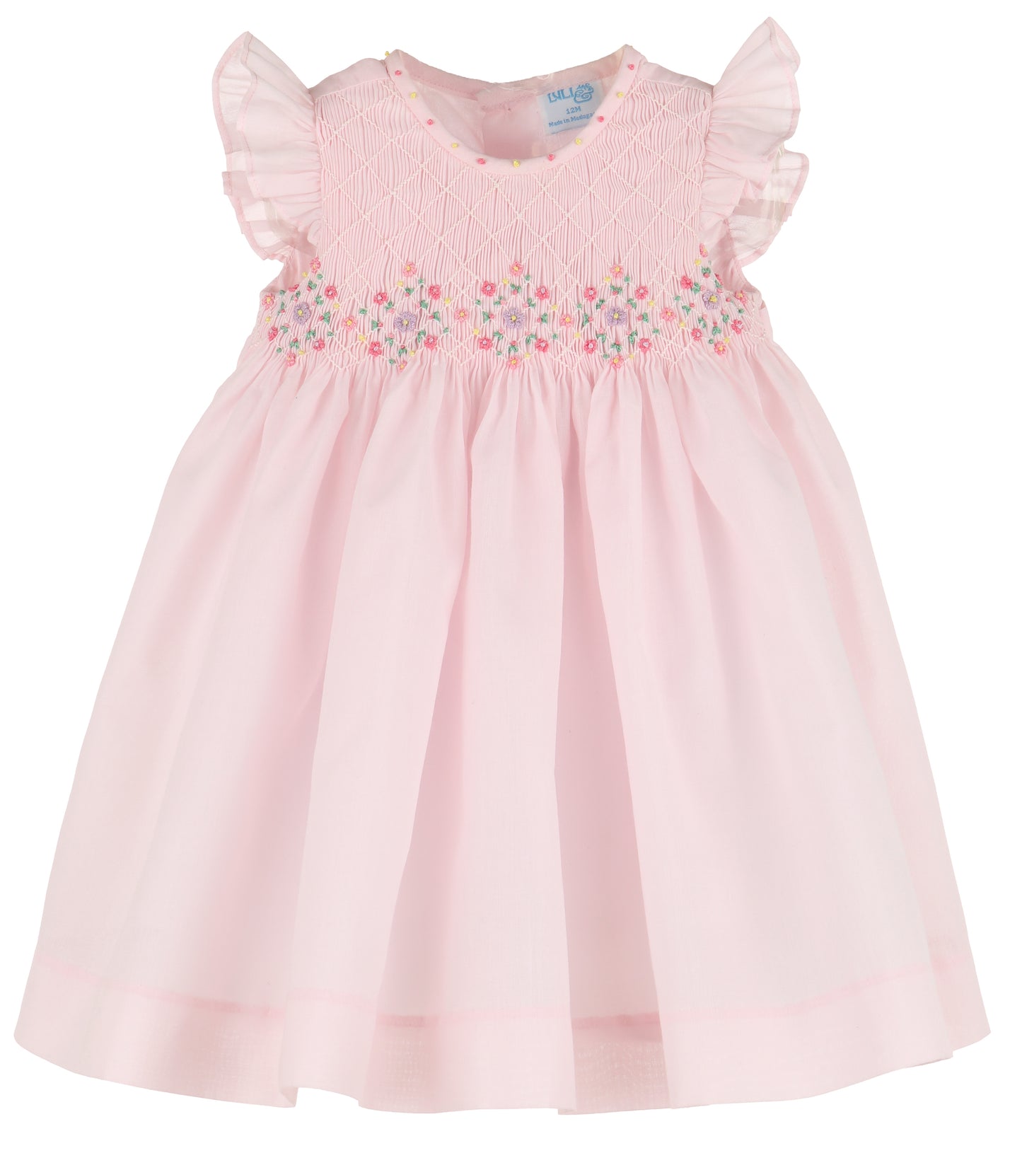 Pink Diamond Smock Dress