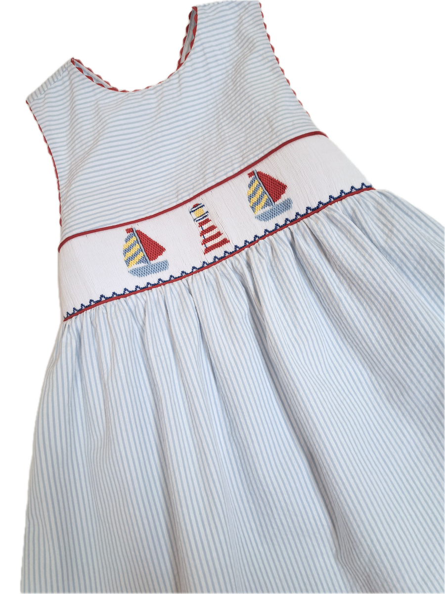 Smocked Sailboat Dress