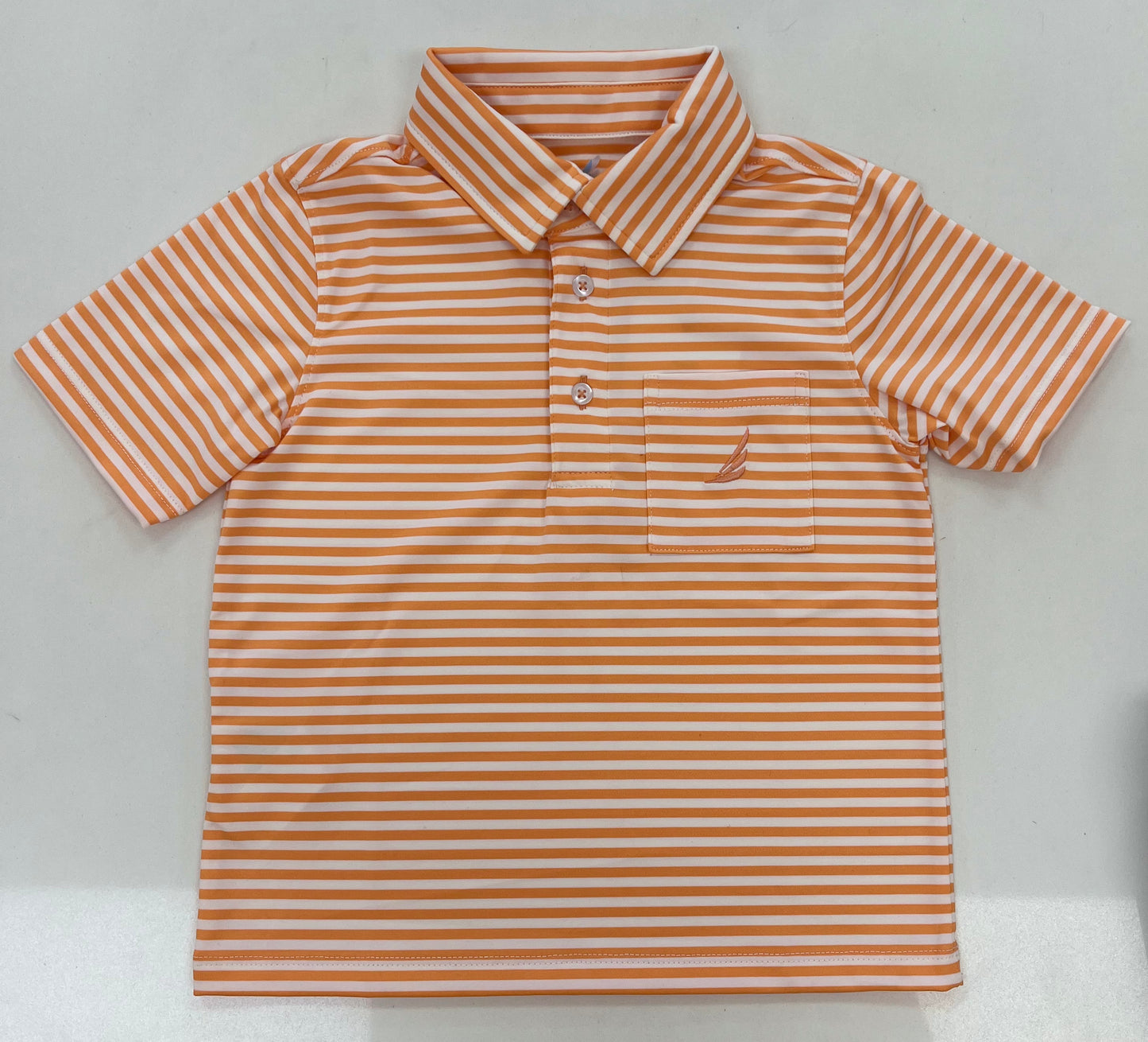 Brooks Orange Stripe Polo