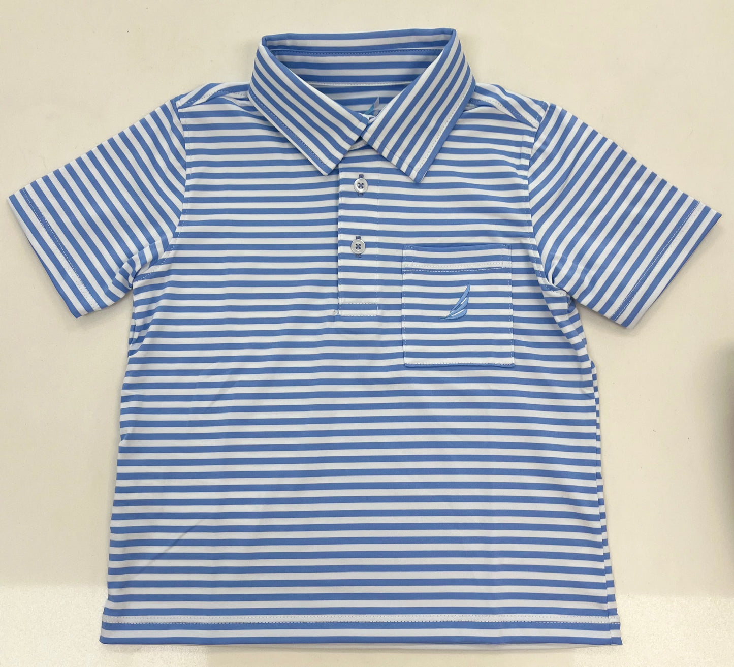 Brooks Blue Stripe Polo