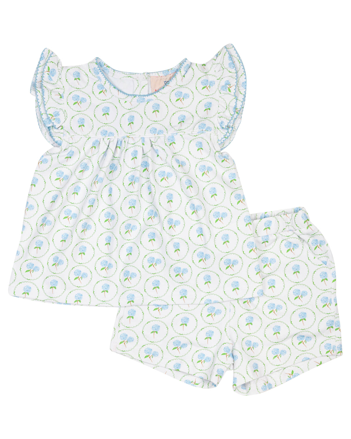 Blue Hydrangea Short Set
