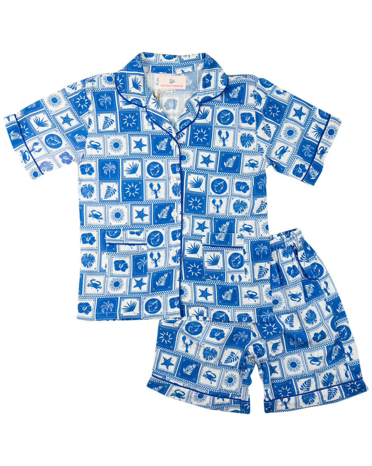 Blue Quilt Pajama Set