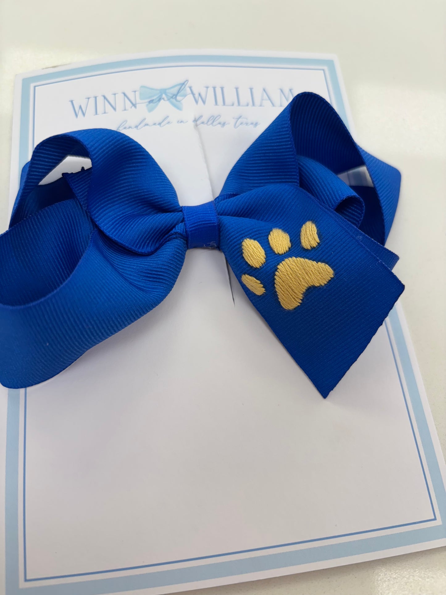 Royal & Gold Paws Via Bow