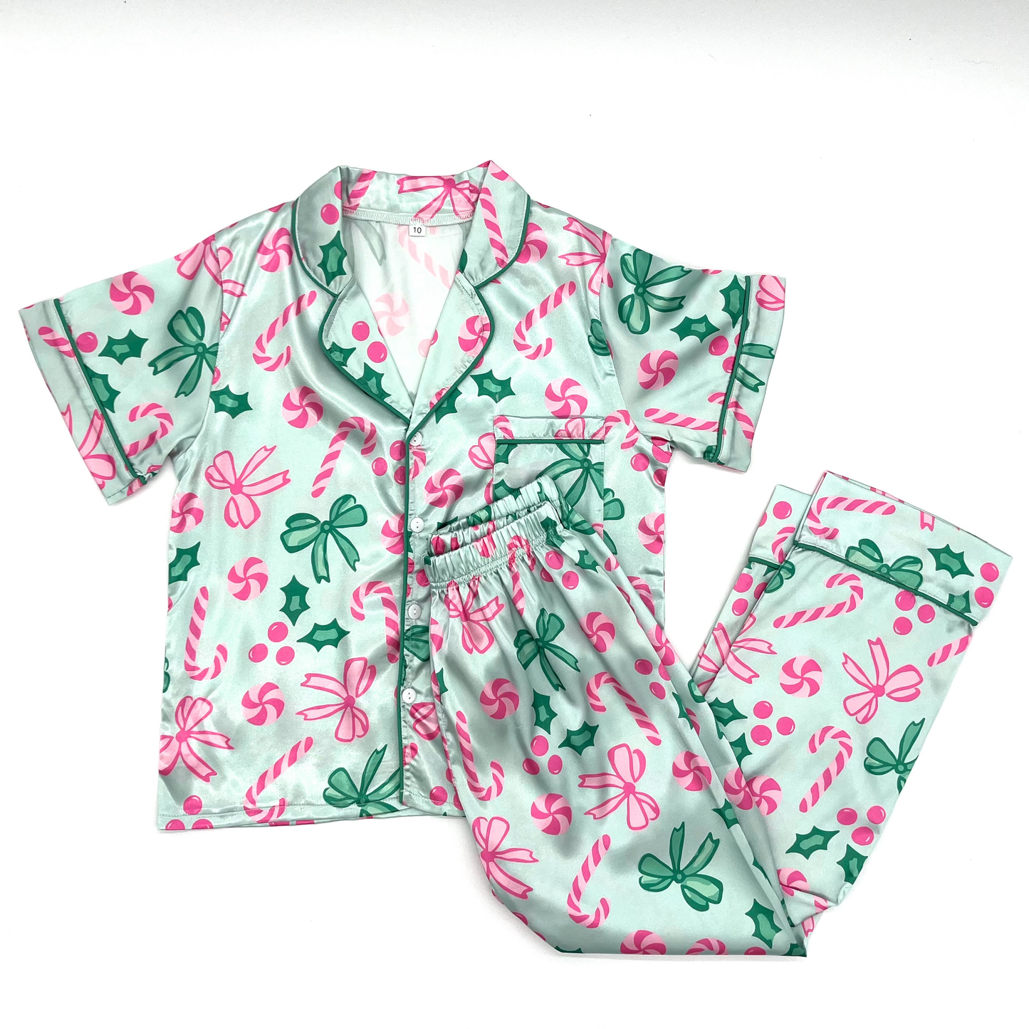 Candy Canes Satin PJ Set